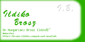 ildiko brosz business card